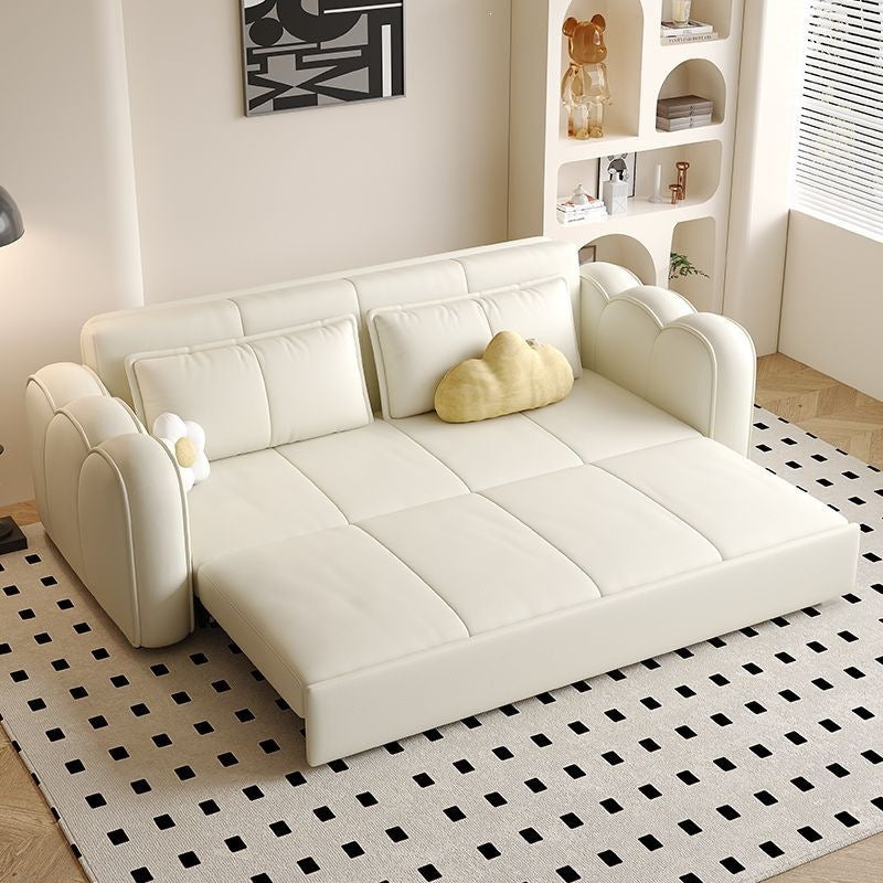 Sofa bed all-in-one dual-purpose small apartment multi-functional foldable living room cream foldable bedroom telescopic double sofa