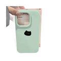 Cute minimalist little black cat head suitable for iphone 17 mobile phone case fresh and gentle style apple 18 protective cover 13