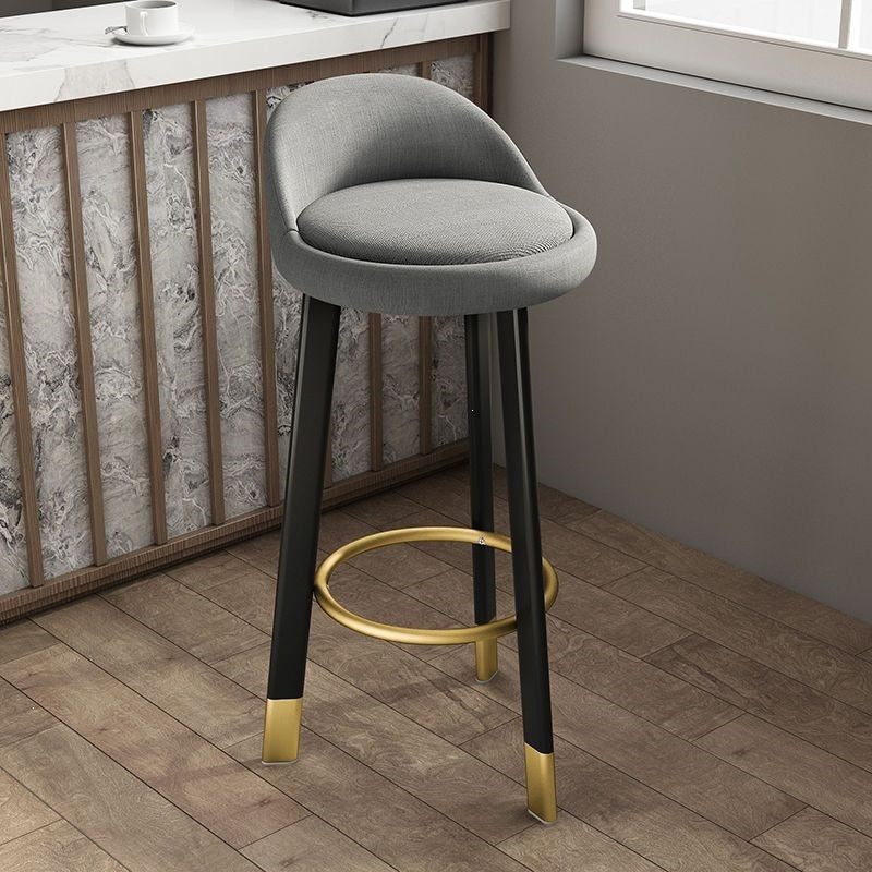 Bar stool, light luxury modern minimalist design, backrest included, bar-specific chair, high stool for home use, bar chair, solid wood