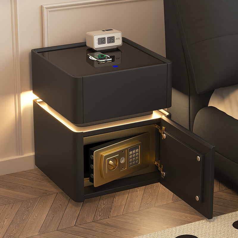 Smart bedside table, safe, integrated simple modern multi-functional home wireless charging, bedroom insurance storage cabinet