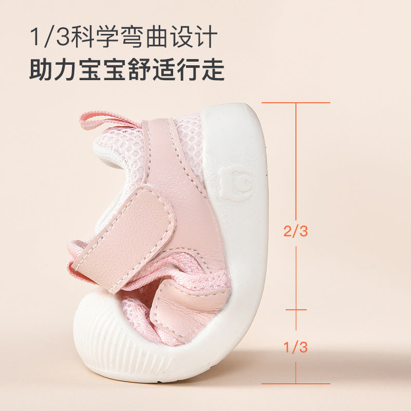 Baby sandals for boys, summer first walker shoes, 0-1-2 years old infant anti-slip soft sole mesh shoes for babies and toddlers, baby girl shoes