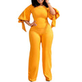 D337export women's clothing new arrivalcasualsuitlooseplus size strappy topshigh waistloose pantsfashiontwo-piece set