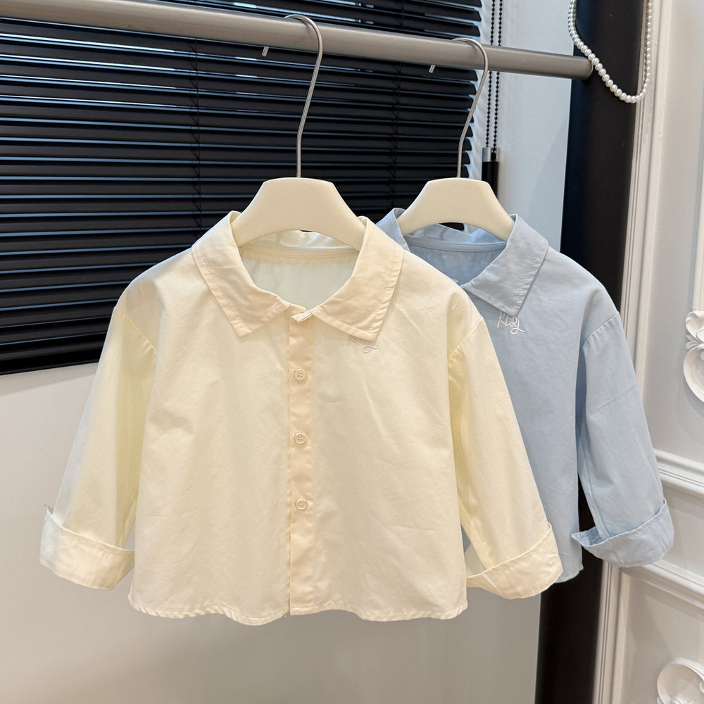 Kids' new autumn collection: korean style pure cotton shirts - stylish and trendy tops for boys and girls. casual, fresh, and versatile blouses