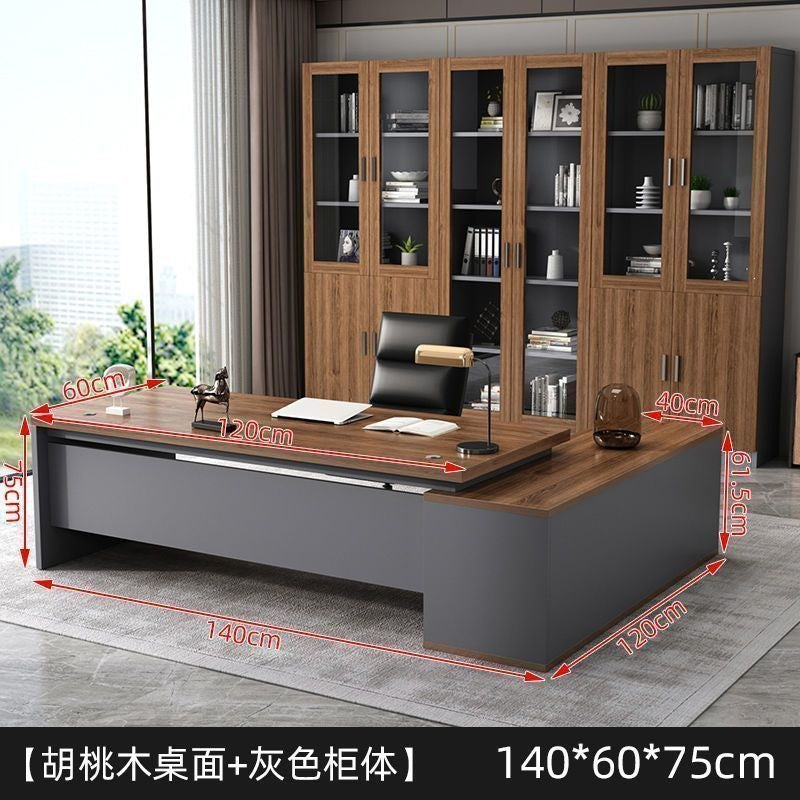 Modern minimalist executive desk office furniture - manager's desk, ceo desk, supervisor desk and chair set, boss desk