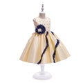 Export children's clothing satin kids dress princess dress girl's first birthday flower girl dress baby dress