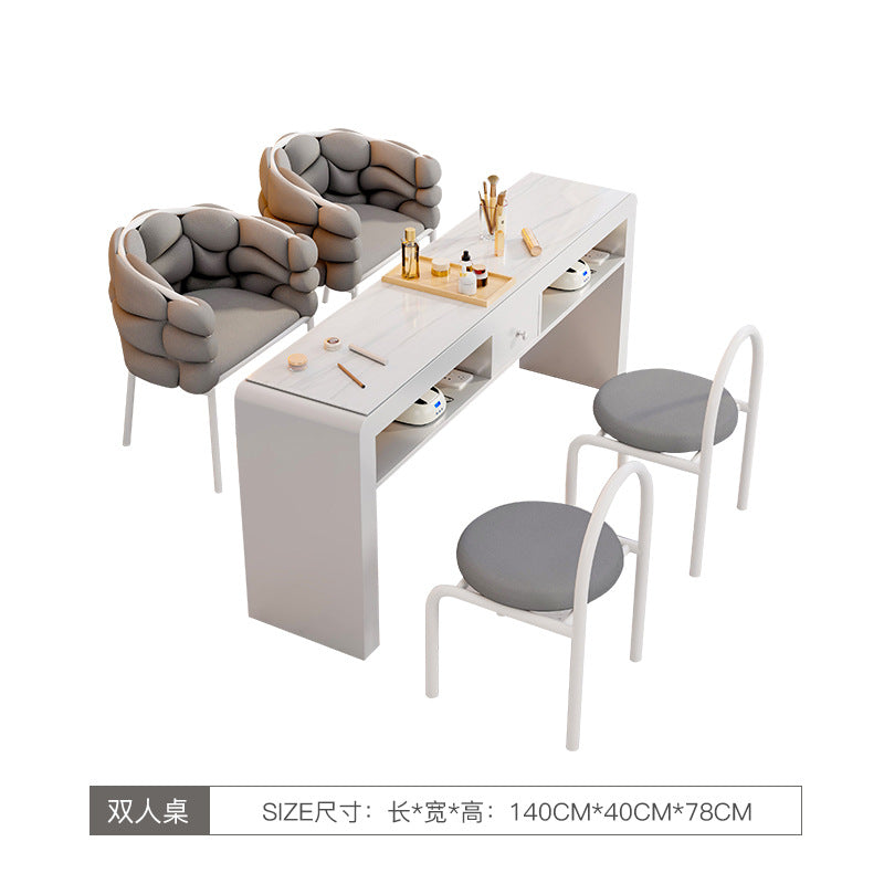 Cream wind multi-functional manicure table and chair set special economical single and double light luxury Internet celebrity ins manicure table
