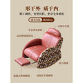 Napping lounge chair for home living room lazy casual single sofa chair genuine leather solid wood home balcony italian rocking chair