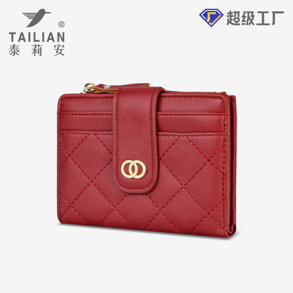 Tailian wallet women's Xiaoxiangfeng embroidery thread multi-card change bag women's  wallet Tailian