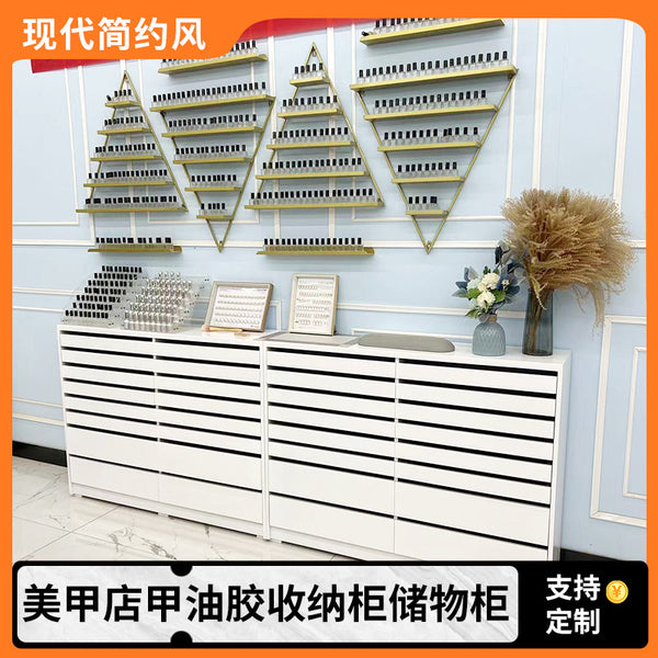 Nail Shop Display Cabinet White Nail Art Cabinet Floor Cabinet Nail Polish Glue Storage Cabinet Wall Cabinet Nail Polish Swatch Nail Art