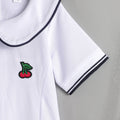 new girls' summer doll collar princess dress - stylish and chic short-sleeve dress for school-age girls