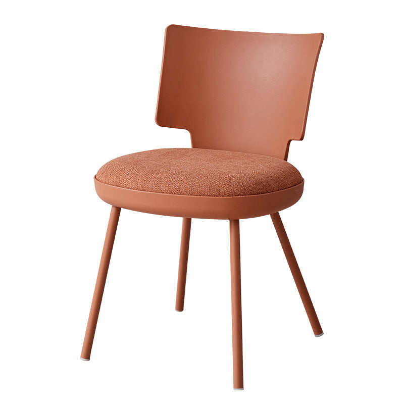 For homenordic dining chair casual plastic upholstered back stool casual hotel milk tea restaurant chair high back