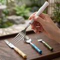 Carefully selected bamboo bead handle stainless steel knife, fork and spoon, western food steak knife, fruit fork, creative tableware suit wholesale