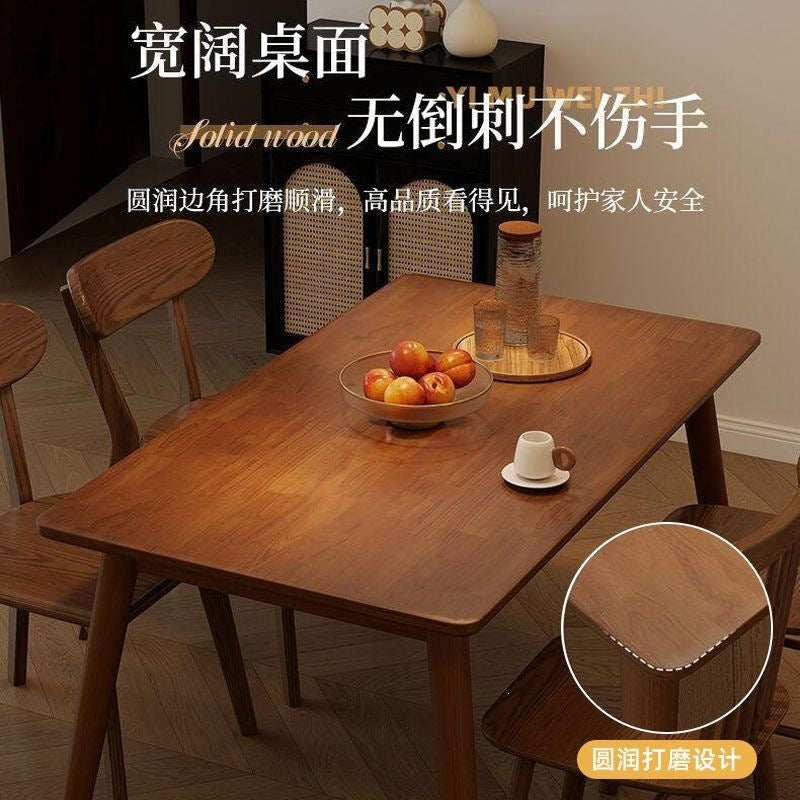 Nordic solid wood dining table & computer desk - perfect for small spaces, student study, and rental apartments - rectangular dining table