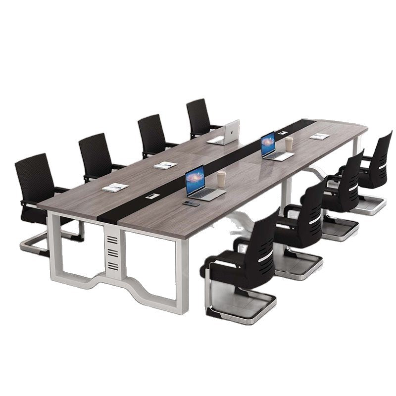 Conference table - modern minimalist small meeting room table and chair set - rectangular bench table - workstation desk