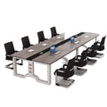 Conference table - modern minimalist small meeting room table and chair set - rectangular bench table - workstation desk
