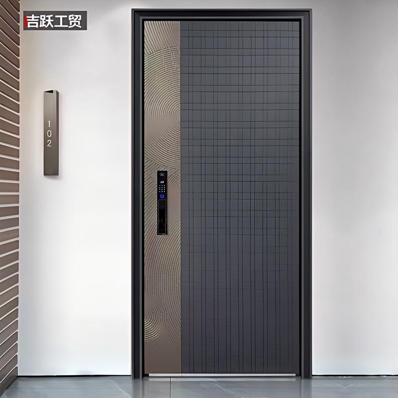 Cast aluminum door, class a security door, for home security entrance door, house door, project double door, heightened single door