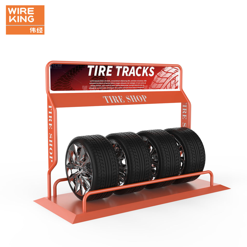 Auto supplies display rack Tire display rack Metal wrought iron display rack Auto parts display rack to map customization