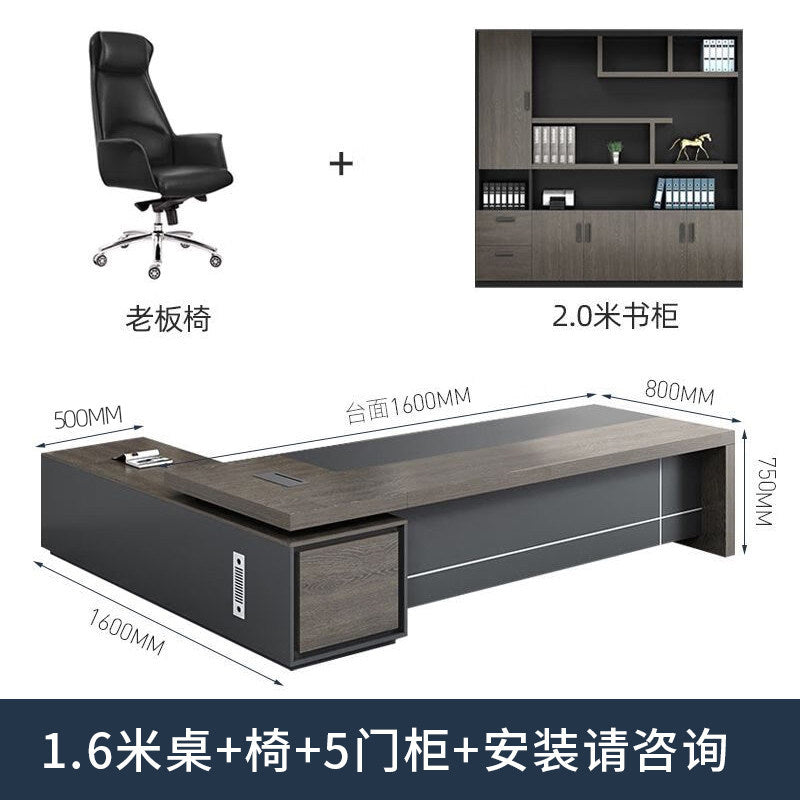Saint li boss office desk and chair set - minimalist modern executive desk, high-end manager's desk, supervisor's desk, office desk