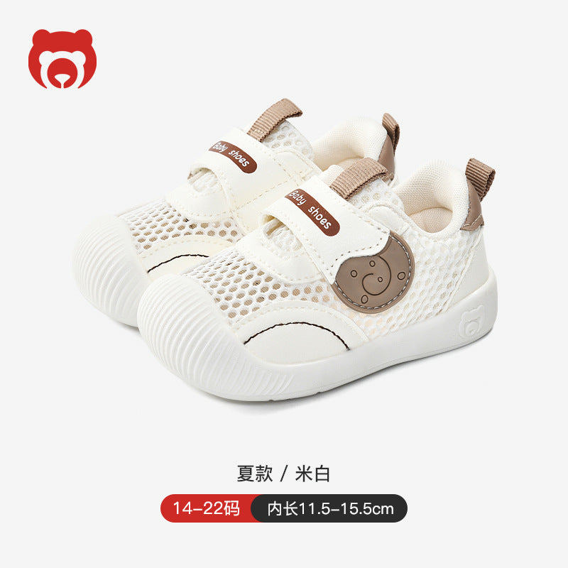 Baby sandals for boys, summer first walker shoes, 0-1-2 years old infant anti-slip soft sole mesh shoes for babies and toddlers, baby girl shoes