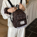 2025 new autumn/winter leopard print backpack - stylish design, includes hair accessory, commuter-ready, trendy & spacious crossbody bag