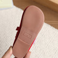 Vancahao girls' korean style princess shoes,  spring new collection, children's bowknot leather shoes, stylish baby flats