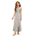 European and american style cross-border e-commerce girls' dress, camisole dress, minimalist satin high-end teen clothing, new arrival