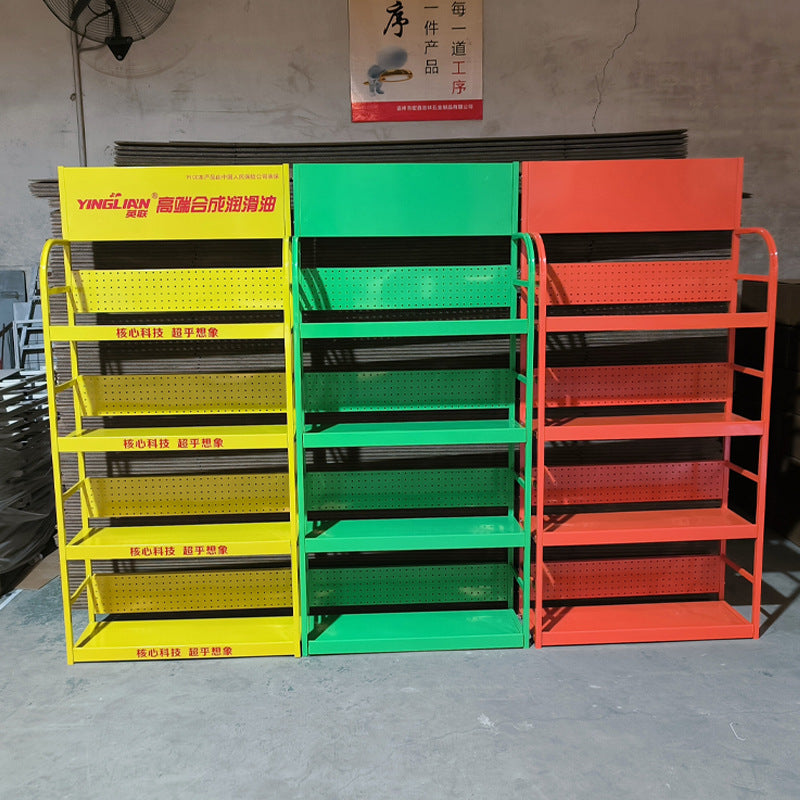 Oil Shelf Display Rack Lubricating Oil Paint Sealant Product Display Rack Supermarket Beverage Multi-layer Storage Small Shelf