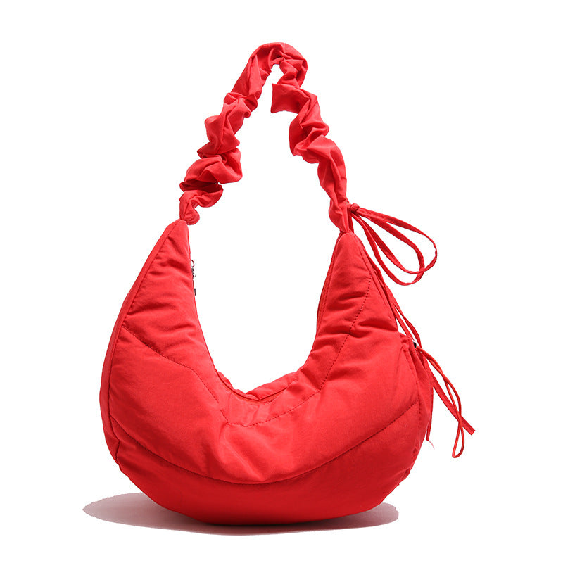 Fashion bag women's 2025 new college style dumpling bag casual large capacity shoulder messenger bag