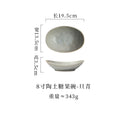 japanese ceramic plate, high-end candy bowl, fruit salad bowl, fish plate, stoneware tableware, oval plate, household dish plate