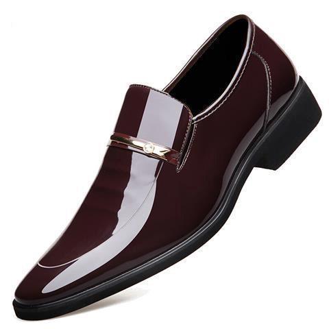 Men's casual business leather shoes - korean style slip-ons, formal leather shoes for men, british style youth casual dad shoes