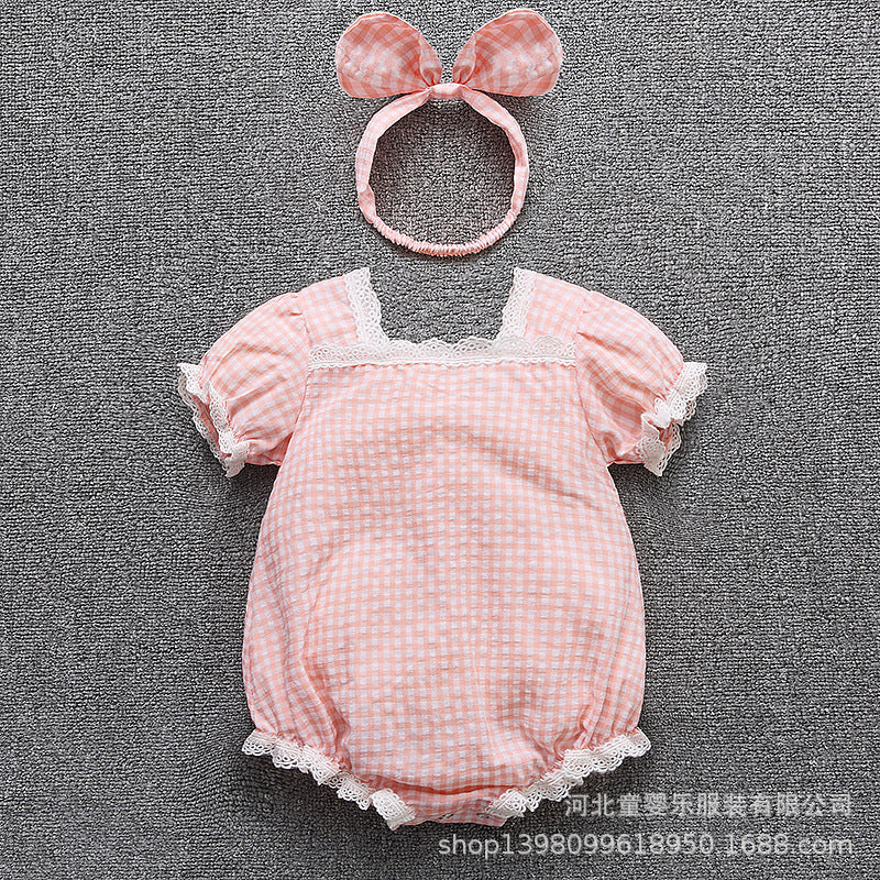 Summer lightweight newborn infant super sweet and pure little princess style romper - trendy baby girl outfit