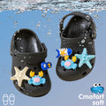 "cloud-like comfort: boys' and girls' cartoon clogs - thick-soled, non-slip, outdoor sandals for kids - new summer collection"