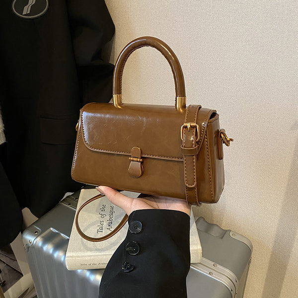 Retro texture handbag 2025 new foreign style small square bag women's bag fashion casual versatile shoulder bag messenger bag