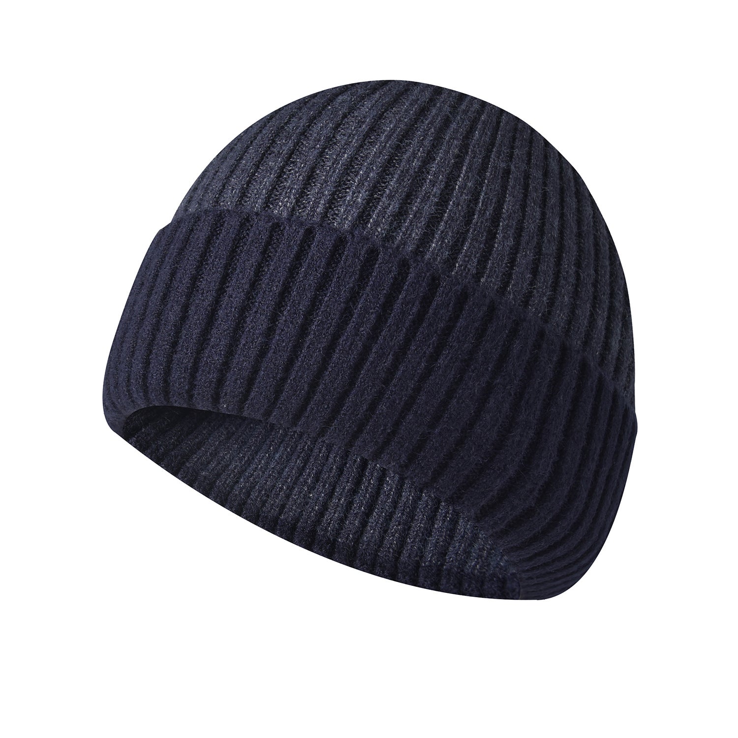 Rabbit velvet core-spun yarn knitted hat winter new men's and women's warm wool hat crimped hat outdoor dome pullover hat