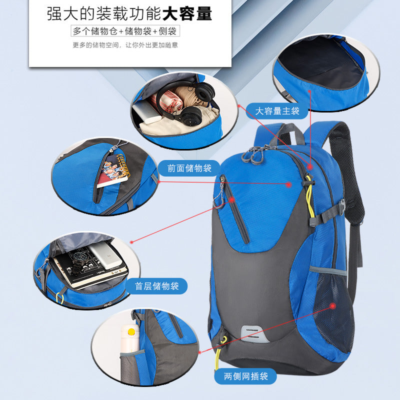 Casual Backpack 40L Unisex Outdoor Mountaineering Sports Backpack Large Capacity Cycling Lightweight Travel Backpack