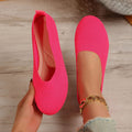 Exportnew arrivalplus size fly woven breathable shallow mouth flats women's knitting round toe lazy all year round work shoes  supply
