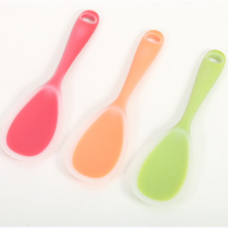 Cross-border non-stick rice scoop food grade rice soup spoon high temperature resistant silicone rice spoon household cooking kitchen utensils anti-scalding