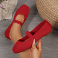 New arrival: women's lightweight fashionable knitted mesh flats - breathable, slip-on, perfect for work or casual wear