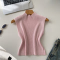 Commuting style knitting sleeveless easiest for matchtops vest women's summer pure color silmslimming lookeasiest for matchoutweartops