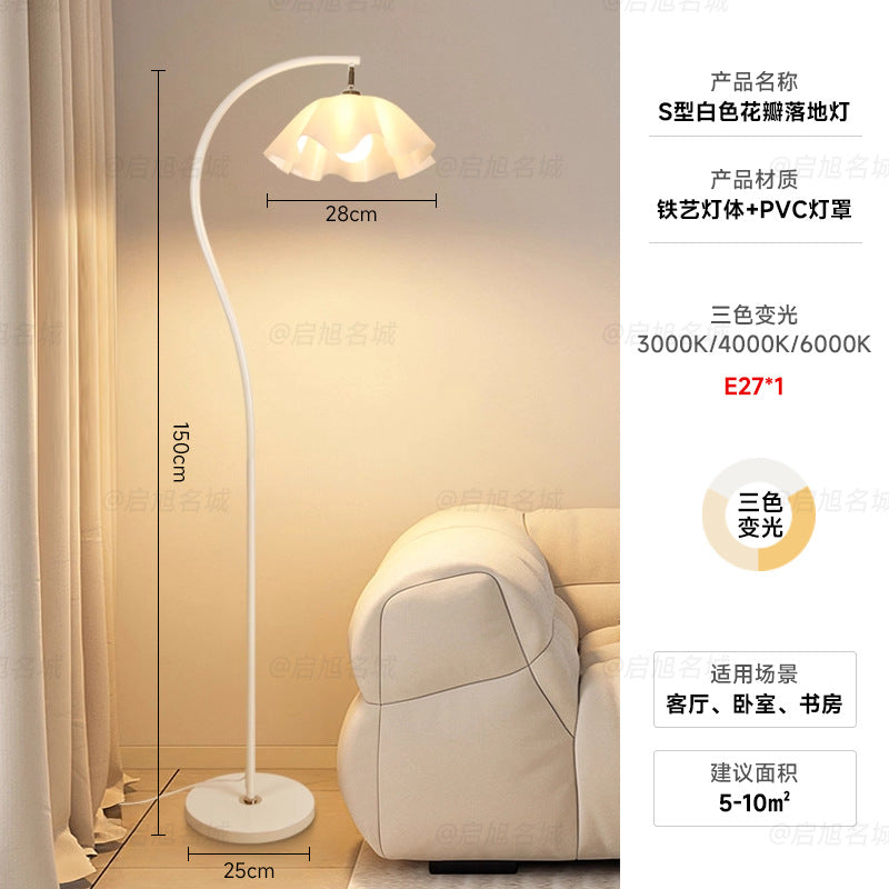 Floor lamp vintage french retro cream living room bedroom bedside vertical table lamp japanese pleated atmosphere lamp