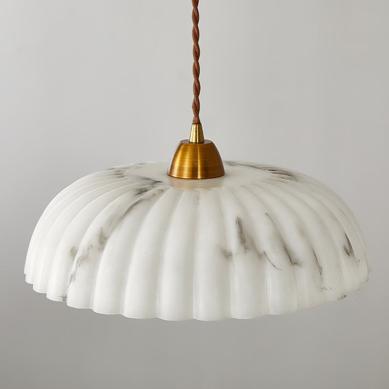 French chic restaurant pendant light -  new arrival: high-end, atmospheric lighting with a faux marble, retro dining room table lamp fixture