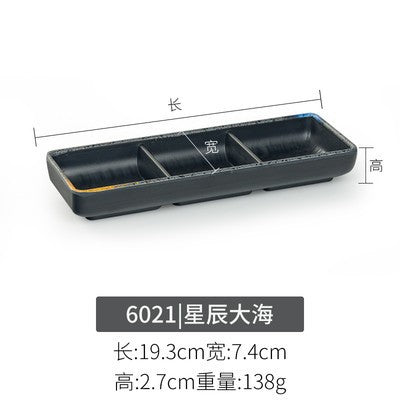 Melamine plate japanese plastic barbecue plate imitation porcelain round flat plate barbecue plate restaurant hot pot tableware dish plate commercial