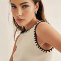 knitting sleeveless vest fashionsummernew arrival round neck vest knitting shirt casual vest tops women