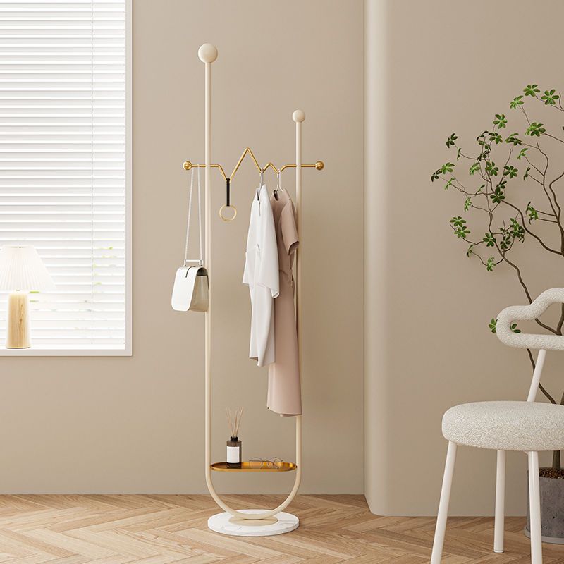 Scandinavianaccessible luxury marble bottom base simplefor home coat rack movable floor-standing living room bedroom clothes drying rack