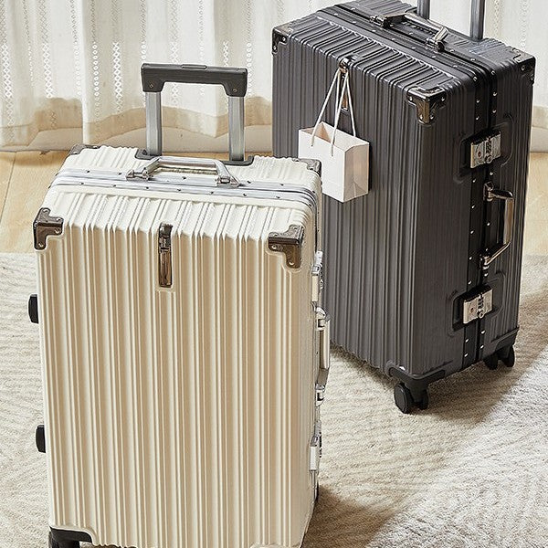 2025 luggage simple Internet celebrity ins retro travel 24 inch box 26 inch trolley case silent wheel durable