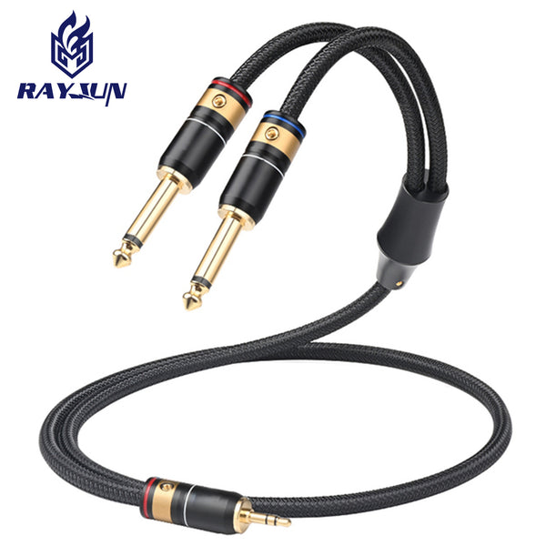Lei Jun-917 audio cable 3.5 rpm dual 6.35 sophomore core mobile phone electric guitar audio speaker cable