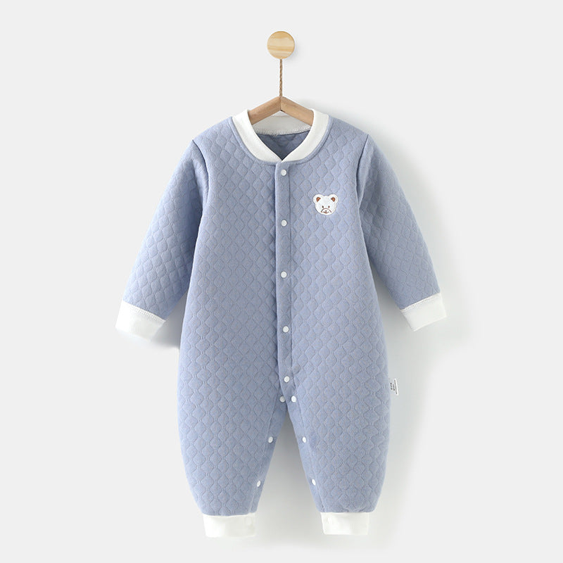 Fall and winter baby khaki cotton baby onesie 0-3-6 baby clothes heattechintimatesnewborn clothes crawling clothes