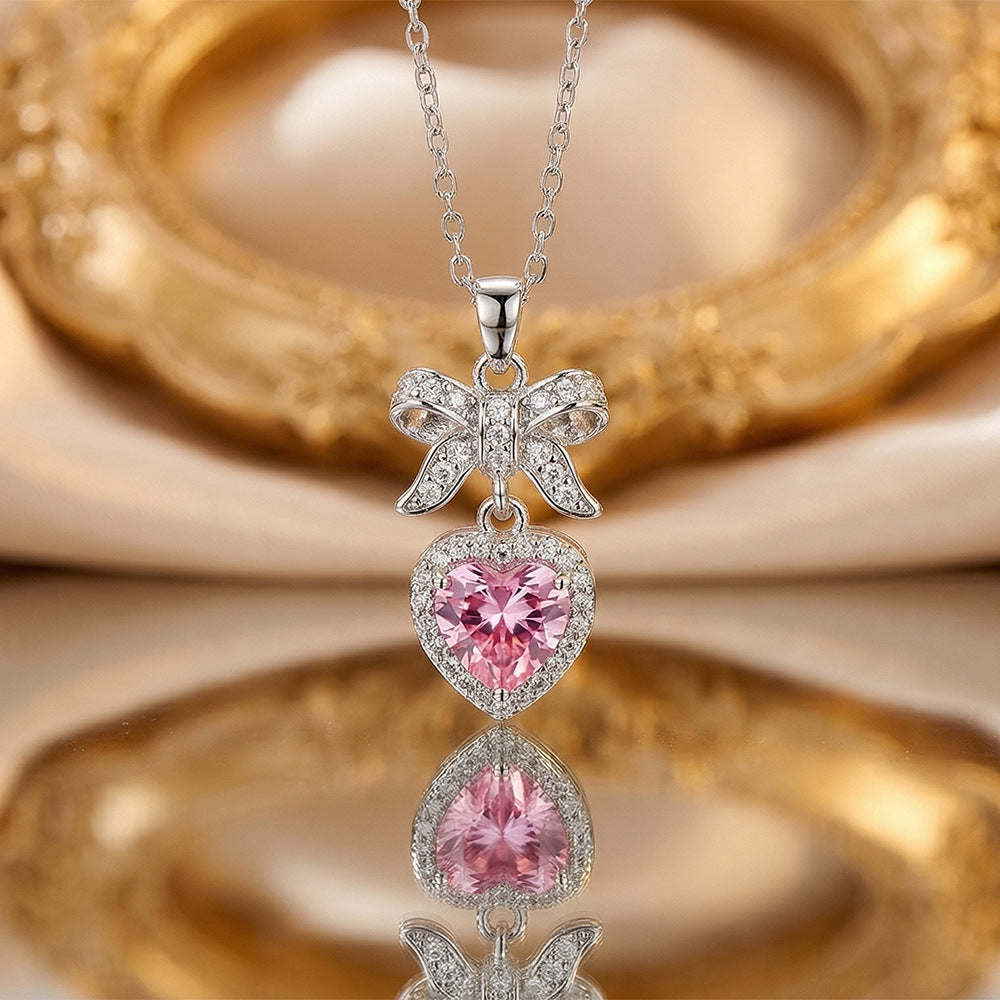 Popular hot-selling zirconium-inlaid classy necklace, accessible luxury, niche women's versatile elegant, simple, non-fading clavicle chain jewelry