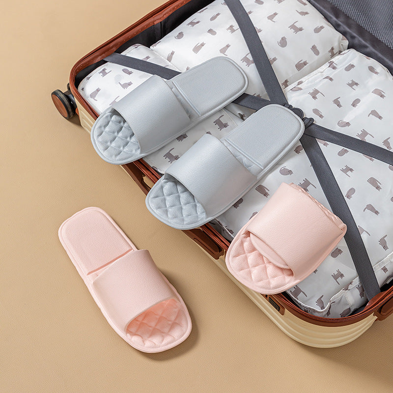 Foldable travel slippers for women, portable anti-slip slippers for travel, swimming, men's business trips, hotel disposable slippers, suitable for bathing
