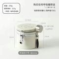 Stainless steel 304 airtight coffee bean storage canister with spoon - also suitable for tea, features one-way valve for vacuum sealing